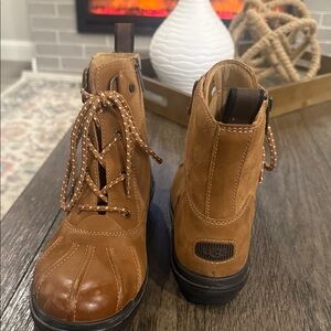 UGG Tan Leather Duck Boots
